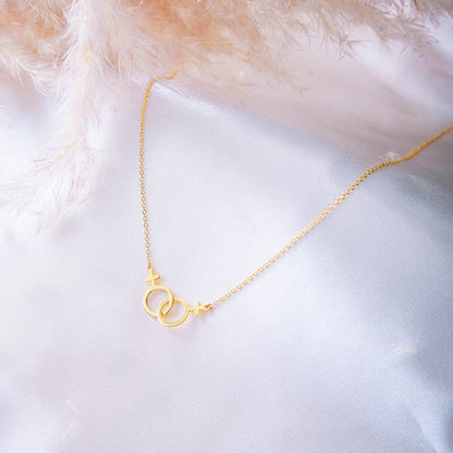 14k Dainty Thin Gold Filled Lesbian Necklace