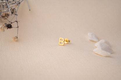 Delicate Gold Initial Earrings and Alphabet Letter Studs