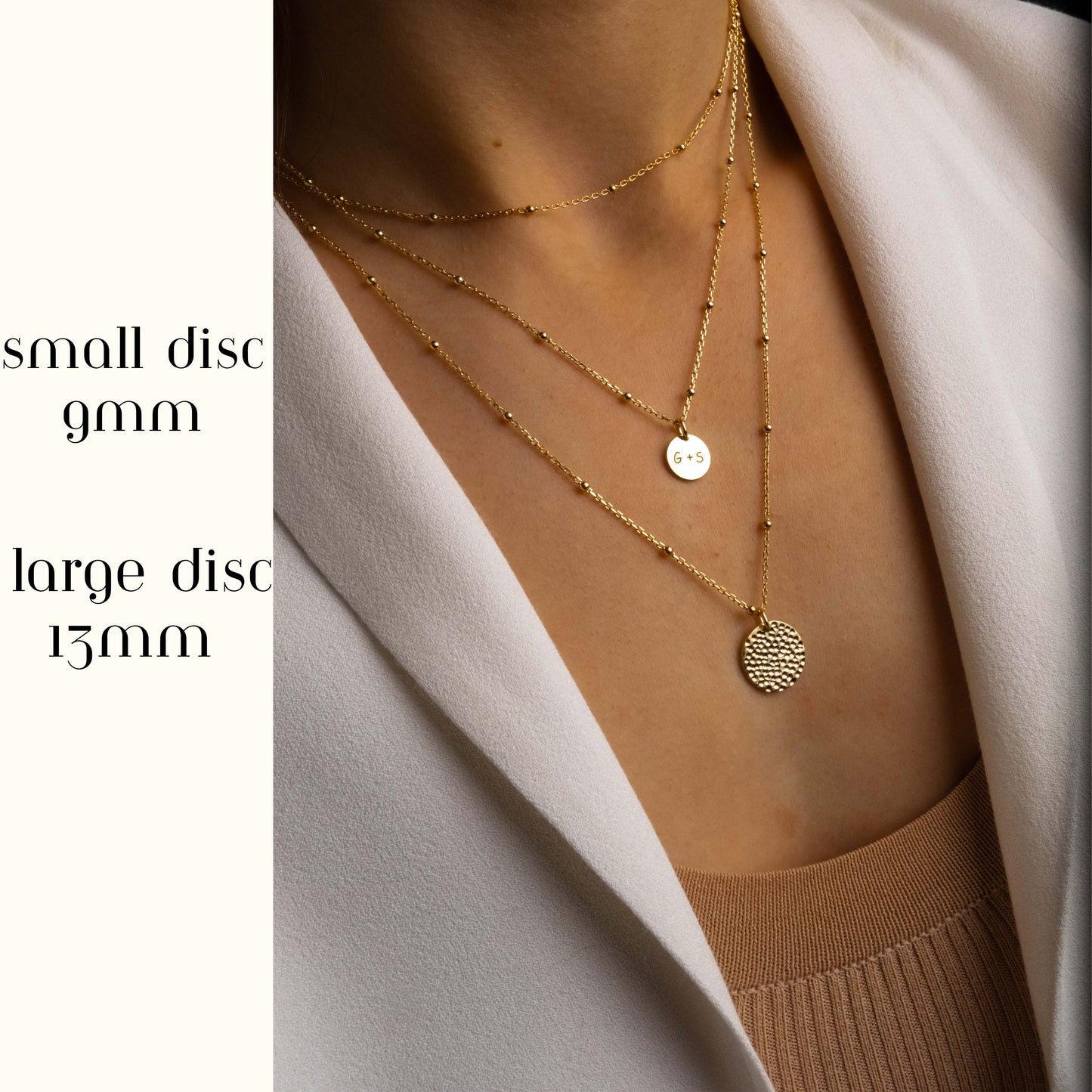 Layered Initial Necklace Set Gold Choker Inital Necklace