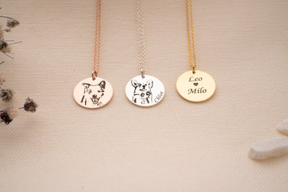 Personalized Gold Cat Necklace for Cat Mom