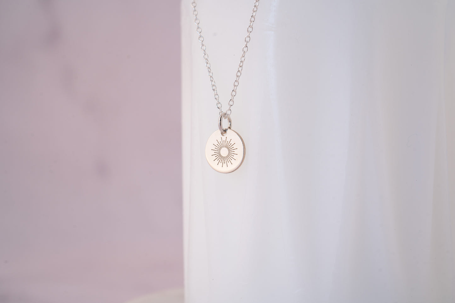 18k Gold Sun and Moon Necklace Gift