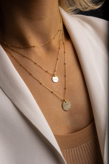 Layered Initial Necklace Set Gold Choker Inital Necklace