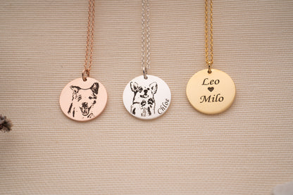 Personalized Gold Cat Necklace for Cat Mom